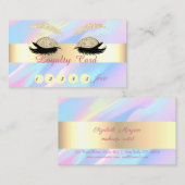 金ゴールドグリッターラッフェイクシュ抽象芸術ホログラフィック ロイヤリティカード (正面/裏面)