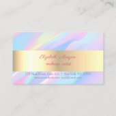 金ゴールドグリッターラッフェイクシュ抽象芸術ホログラフィック ロイヤリティカード (裏面)