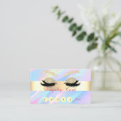 金ゴールドグリッターラッフェイクシュ抽象芸術ホログラフィック ロイヤリティカード (スタンド正面)