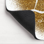 金ゴールドグリッターラブハートグラマーマウスパッド マウスパッド (コーナー)