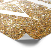 金ゴールドグリッターラブポスター ポスター (角)