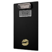 金ゴールドグリッターリップエレガントシックグラムパーソナライズされた クリップボード (左)