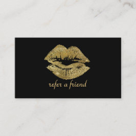 金ゴールドグリッターリップメイクアップアーティスト紹介 紹介カード