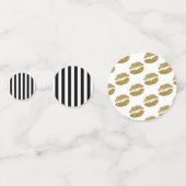 金ゴールドグリッターリップリップスティックキス美しいパーティー コンフェッティ (裏面)