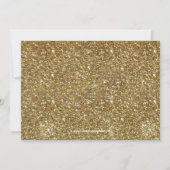 金ゴールドグリッタールックリボンボーフォト卒業 招待状 (裏面)