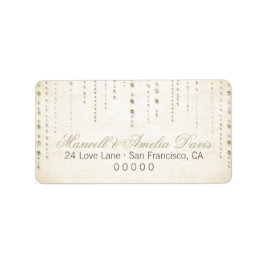 金ゴールドグリッタールック結婚ス住所 シール