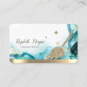 金ゴールドグリッタールーム抽象芸術名刺 名刺 (正面)