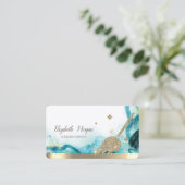 金ゴールドグリッタールーム抽象芸術名刺 名刺 (スタンド正面)