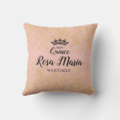 金ゴールドグリッターレインブラッシュピンクキンセアニラ16インチピロー クッション (裏面)