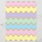 金ゴールドグリッターレインボーウェーブパターンスクラップブック紙 (裏面)