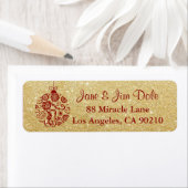 金ゴールドグリッターレッドクリスマスオーナメントウィンターラベル ラベル (インサイチュ)