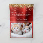 金ゴールドグリッターレッドフォイルフォトシーズンのご挨拶 シーズンカード (内部)