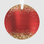 金ゴールドグリッターレッドフォイル50誕生日 オーナメント (裏面)