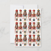 金ゴールドグリッターレッド&ブルーナツクラッカーベビーシャワー サンキューカード (裏面)