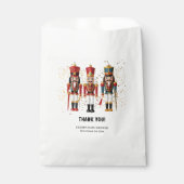 金ゴールドグリッターレッド&ブルーナツクラッカーベビーシャワー フェイバーバッグ (正面)