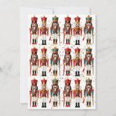 金ゴールドグリッターレッド&ブルーナツクラッカーベビーシャワー 招待状 (裏面)