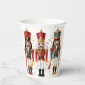 金ゴールドグリッターレッド&ブルーナツクラッカーベビーシャワー 紙コップ (裏面)