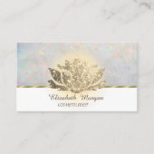 金ゴールドグリッターロータスオパール 名刺 (正面)