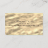 金ゴールドグリッターロータスホログラフィックインク美しい 名刺 (裏面)