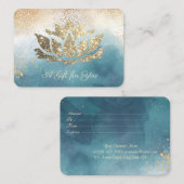 金ゴールドグリッターロータス、紙吹雪、スプラッ絵を描シュ 割引カード (正面/裏面)