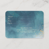 金ゴールドグリッターロータス、紙吹雪、スプラッ絵を描シュ 割引カード (裏面)