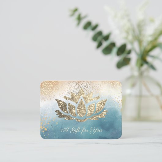 金ゴールドグリッターロータス、紙吹雪、スプラッ絵を描シュ 割引カード (スタンド正面)