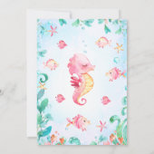 金ゴールドグリッターワンシーホースアンダーシーワンバースデー 招待状 (裏面)