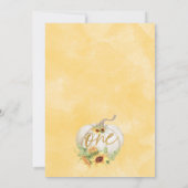 金ゴールドグリッターワンヒマワリアパンプキン誕生日インビタ 招待状 (裏面)