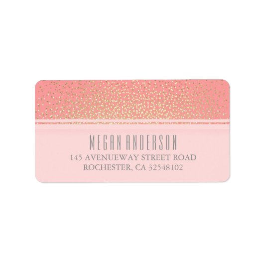 金ゴールドグリッターヴィンテージグラモールピ結婚ンク ラベル (正面)