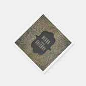 金ゴールドグリッターヴィンテージグラ結婚マー スタンダードカクテルナプキン (角)