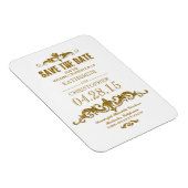 金ゴールドグリッターヴィンテージ保存日 マグネット (右側)