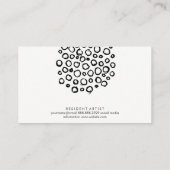 金ゴールドグリッター円箔パターン 名刺 (裏面)