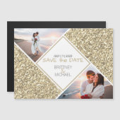 金ゴールドグリッター写真コラージュ (正面/裏面)