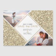 金ゴールドグリッター写真コラージュ