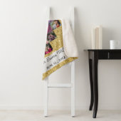 金ゴールドグリッター写真コラージュ60th birthday gift シェルパブランケット (インサイチュ)