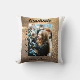金ゴールドグリッター写真卒業の追加ネームクラス文字 クッション
