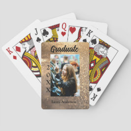 金ゴールドグリッター写真卒業の追加ネームクラス文字 トランプ