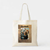 金ゴールドグリッター写真卒業の追加ネームクラス文字 トートバッグ (裏面)