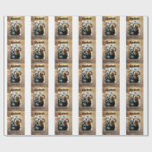 金ゴールドグリッター写真卒業の追加ネームクラス文字 ラッピングペーパー (フラット)