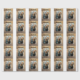 金ゴールドグリッター写真卒業の追加ネームクラス文字 ラッピングペーパー