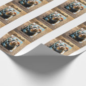 金ゴールドグリッター写真卒業の追加ネームクラス文字 ラッピングペーパー (角)