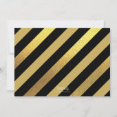 金ゴールドグリッター写真卒業パーティー招待状 招待状 (裏面)