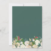 金ゴールドグリッター冬フローラベリークリスマスパーティー 招待状 (裏面)