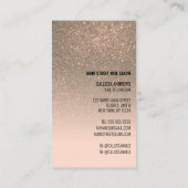 金ゴールドグリッター勾配爪、 ネイルポーランドネイリスト 名刺 (裏面)