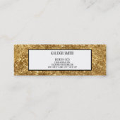 金ゴールドグリッター卒業式の挿入ネームカード コーリングカード (裏面)