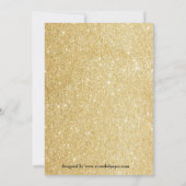 金ゴールドグリッター卒業発表2枚 招待状 (裏面)