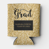 金ゴールドグリッター卒業 缶クーラー (正面)