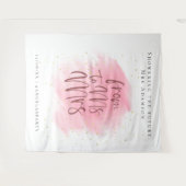 金ゴールドグリッター及びバラバチェロレッテフォトブース タペストリー (正面(横))