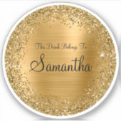 金ゴールドグリッター及びフォイル シール (正面)