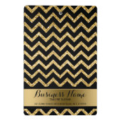 金ゴールドグリッター及びブラックシェブロン ミニクリップボード (裏面)